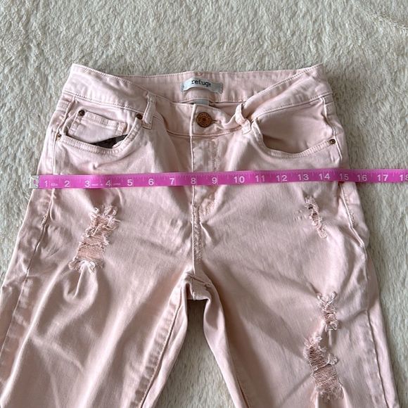 Refuge pink distressed skinny jeans size 6 - Picture 11 of 16